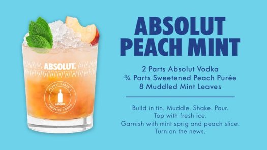 absolut peach mint