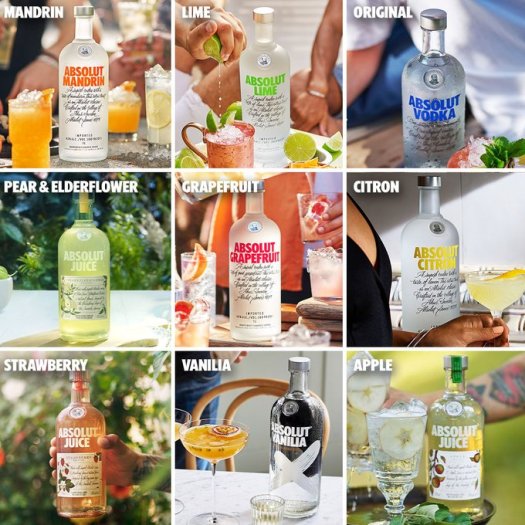 absolut us flavours